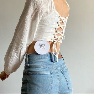 NWT Princess Polly Reign Top in White